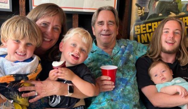 Julie Landfield ex-husband Beau Bridges with his wife and grandchildren.